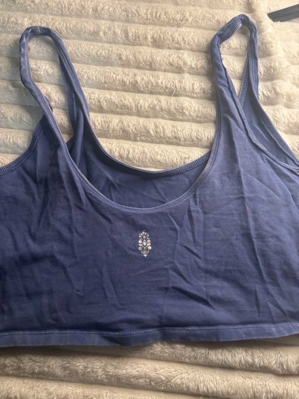 Free People Periwinkle Scoop Bralette with Center Embellishment